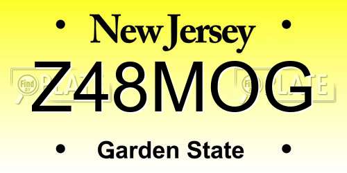 Z48MOG New Jersey License Plate