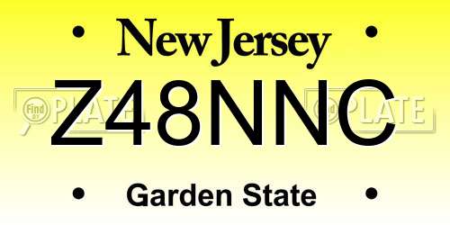 Z48NNC New Jersey License Plate