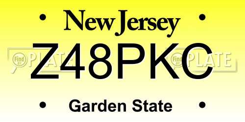 Z48PKC New Jersey License Plate