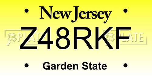 Z48RKF New Jersey License Plate