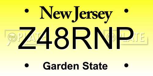 Z48RNP New Jersey License Plate