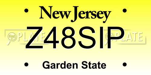 Z48SIP New Jersey License Plate