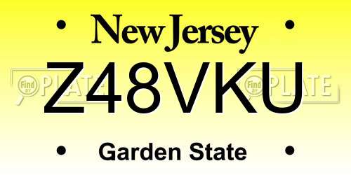 Z48VKU New Jersey License Plate