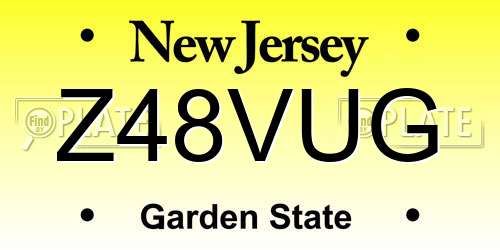 Z48VUG New Jersey License Plate