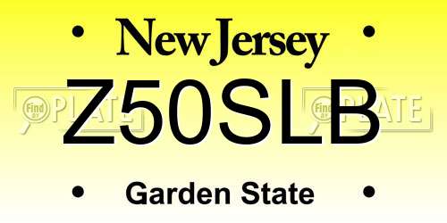 Z50SLB New Jersey License Plate