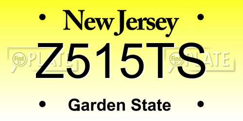 Z515TS New Jersey License Plate