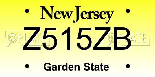 Z515ZB New Jersey License Plate