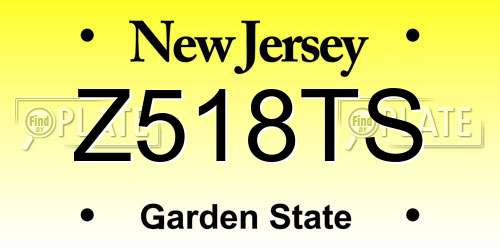 Z518TS New Jersey License Plate