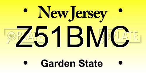 Z51BMC New Jersey License Plate