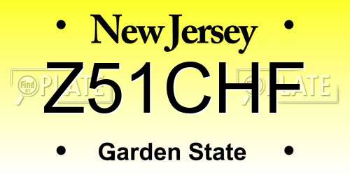 Z51CHF New Jersey License Plate