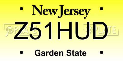 Z51HUD New Jersey License Plate