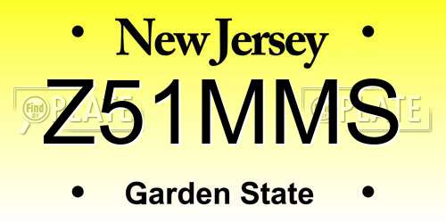 Z51MMS New Jersey License Plate