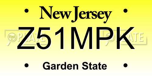 Z51MPK New Jersey License Plate