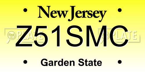 Z51SMC New Jersey License Plate