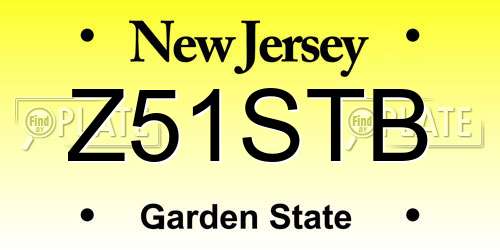 Z51STB New Jersey License Plate