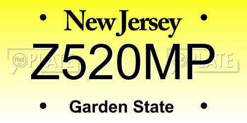 Z520MP New Jersey License Plate