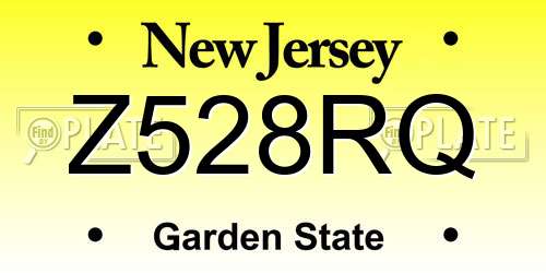 Z528RQ New Jersey License Plate