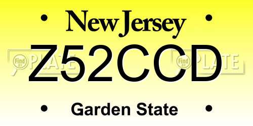 Z52CCD New Jersey License Plate