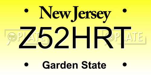 Z52HRT New Jersey License Plate