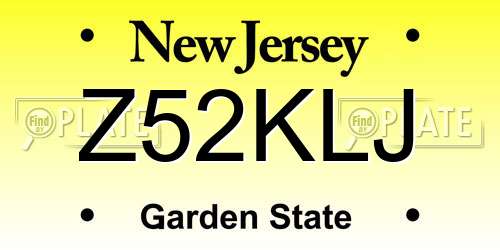 Z52KLJ New Jersey License Plate