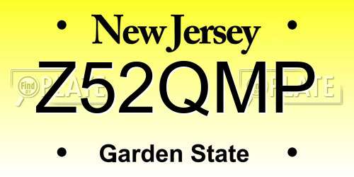Z52QMP New Jersey License Plate