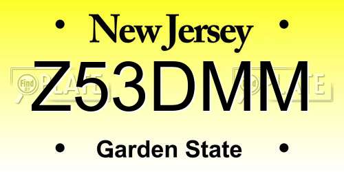 Z53DMM New Jersey License Plate