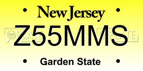 Z55MMS New Jersey License Plate