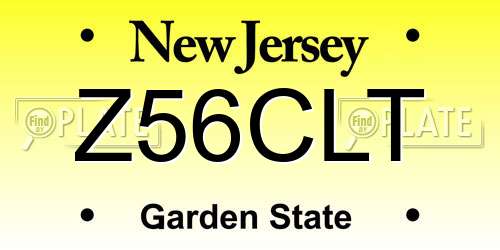 Z56CLT New Jersey License Plate