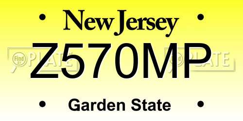 Z570MP New Jersey License Plate