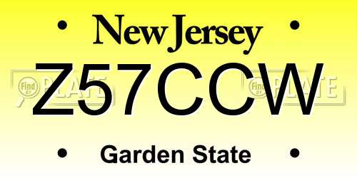 Z57CCW New Jersey License Plate