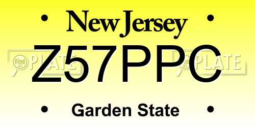Z57PPC New Jersey License Plate