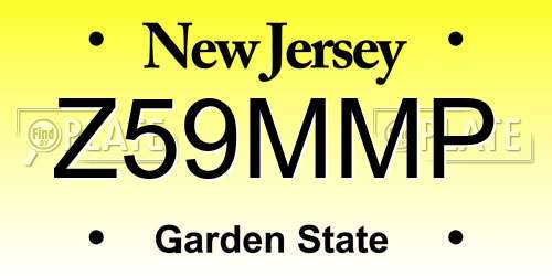 Z59MMP New Jersey License Plate