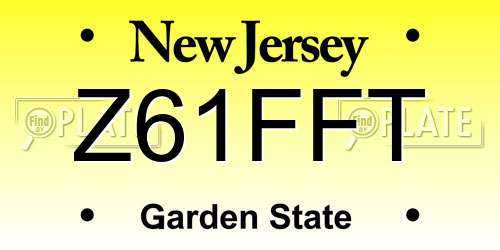 Z61FFT New Jersey License Plate