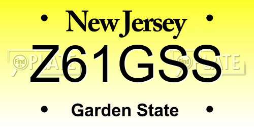 Z61GSS New Jersey License Plate