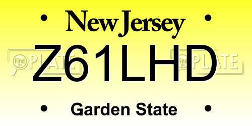 Z61LHD New Jersey License Plate