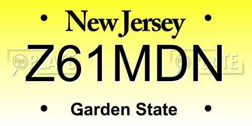 Z61MDN New Jersey License Plate