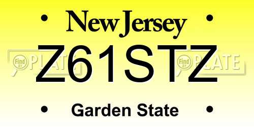 Z61STZ New Jersey License Plate