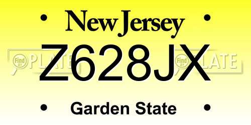 Z628JX New Jersey License Plate