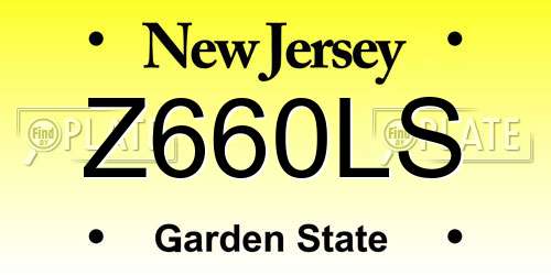 Z660LS New Jersey License Plate