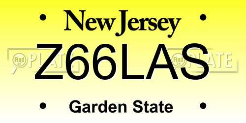 Z66LAS New Jersey License Plate