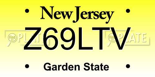 Z69LTV New Jersey License Plate