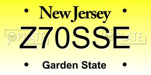 Z70SSE New Jersey License Plate