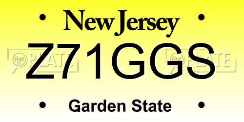 Z71GGS New Jersey License Plate