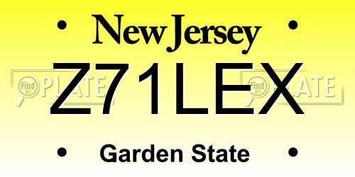 Z71LEX New Jersey License Plate