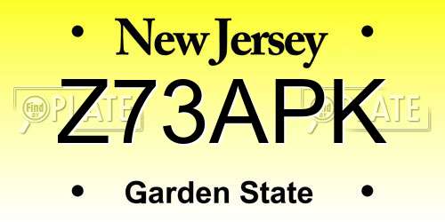 Z73APK New Jersey License Plate