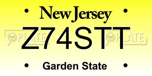 Z74STT New Jersey License Plate