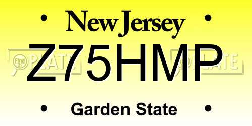 Z75HMP New Jersey License Plate