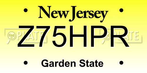 Z75HPR New Jersey License Plate
