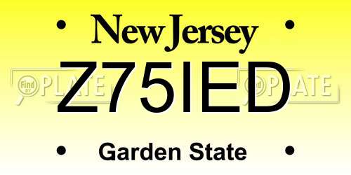 Z75IED New Jersey License Plate
