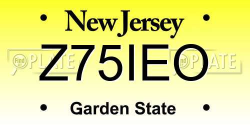 Z75IEO New Jersey License Plate
